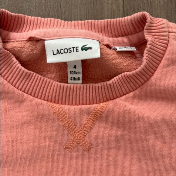 Lacoste kids sweatshirt Size 4 - Picture 2 of 2